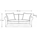 Carlton 3,5 personers sofa i velour B255 cm - Jadegrøn