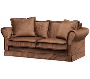 Carlton 2,5 personers sofa i velour B181 cm - Cognac 2
