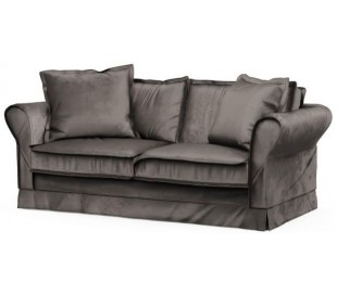 Carlton 2,5 personers sofa i velour B181 cm - Chokolade 2