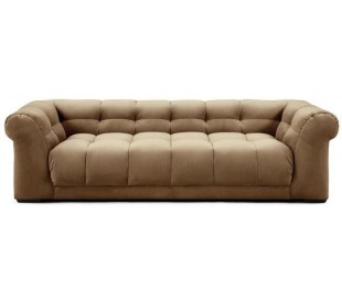 Cobble Hill 3,5 personers sofa i velour B235 cm - Sort/Mørkegrå