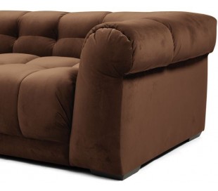 Cobble Hill 3,5 personers sofa i velour B235 cm - Sort/Gylden beige 2