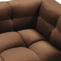 Cobble Hill 3,5 personers sofa i velour B235 cm - Sort/Gylden beige