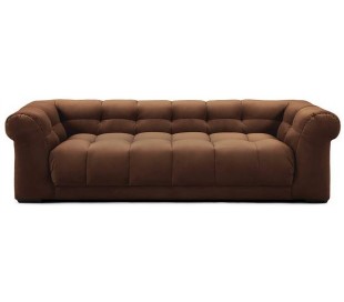 Cobble Hill 3,5 personers sofa i velour B235 cm - Sort/Gylden beige