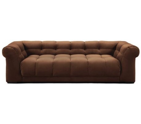 Cobble Hill 3,5 personers sofa i velour B235 cm - Sort/Gylden beige