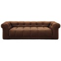 Cobble Hill 3,5 personers sofa i velour B235 cm - Sort/Gylden beige