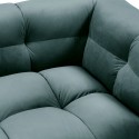 Cobble Hill 3,5 personers sofa i velour B235 cm - Sort/Chokolade