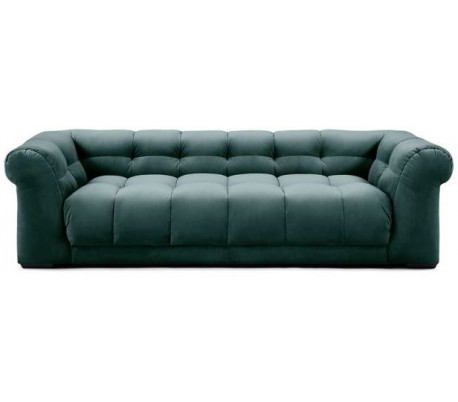 Cobble Hill 3,5 personers sofa i velour B235 cm - Sort/Chokolade