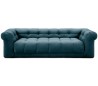Cobble Hill 3,5 personers sofa i velour B235 cm - Sort/Petrolium