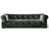 Cobble Hill 3,5 personers sofa i velour B235 cm - Sort/Efeu