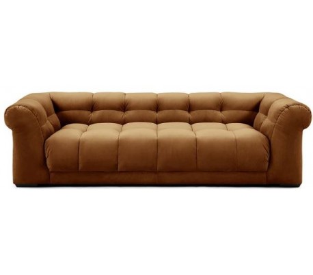 Cobble Hill 3,5 personers sofa i velour B235 cm - Sort/Efeu