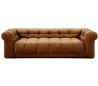 Cobble Hill 3,5 personers sofa i velour B235 cm - Sort/Cognac