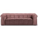 Cobble Hill 3,5 personers sofa i velour B235 cm - Sort/Cognac