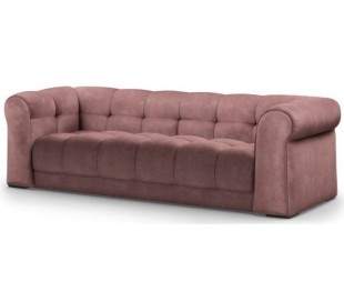 Cobble Hill 3,5 personers sofa i velour B235 cm - Sort/Cognac 2
