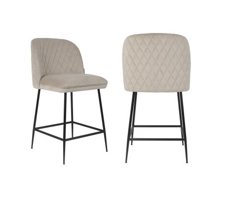 Pullitzer barstol i polyester H102 cm - Hvid/Sort