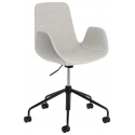 Yasmin kontorstol i polyester H81 - 93 cm - Sort/Grå
