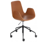 Yasmin kontorstol i PU-læder H81 - 93 cm - Sort/Brun