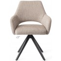 2 x Yanai Rotérbare Spisebordsstole H86 cm polyester - Sort/Duegrå