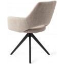 2 x Yanai Rotérbare Spisebordsstole H86 cm polyester - Sort/Duegrå