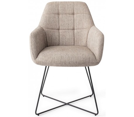 2 x Noto Spisebordsstole H84,5 cm polyester - Sort/Gul