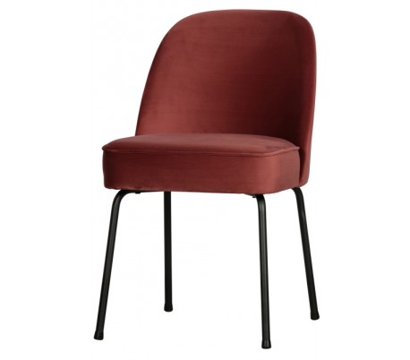 Spisebordsstol i velour H82,5 x B50 x D57 cm - Sort