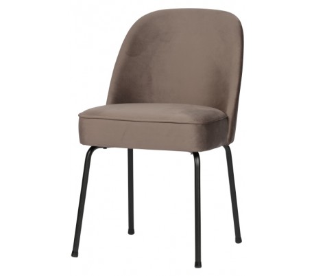 Spisebordsstol i velour H82,5 x B50 x D57 cm - Kastanje