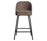 Barstol i velour H89 x B50 x D55 cm - Nougat