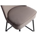 Spisebordsstol i velour H82,5 x B50 x D57 cm - Nougat