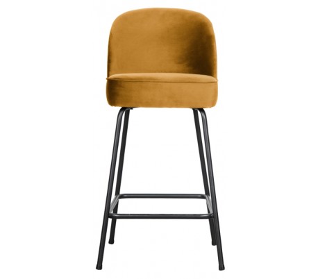 Barstol i velour H89 x B50 x D55 cm - Kastanje