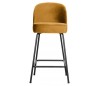 Barstol i velour H89 x B50 x D55 cm - Sennepsgul