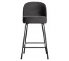 Barstol i velour H89 x B50 x D55 cm - Blæksort