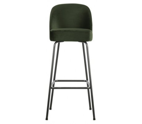 Barstol i velour H89 x B50 x D55 cm - Onyx grøn