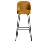 Barstol i velour H103 x B50 x D55 cm - Sennepsgul