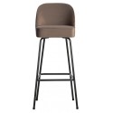 Barstol i velour H89 x B50 x D55 cm - Nougat