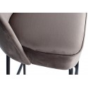 Barstol i velour H89 x B50 x D55 cm - Nougat