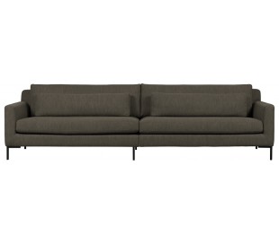 Chaiselong sofa i polyester 283 x 197 cm - Mørkegrå