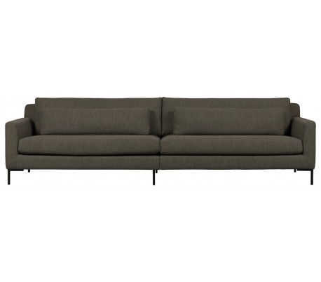 Chaiselong sofa i polyester 283 x 197 cm - Mørkegrå