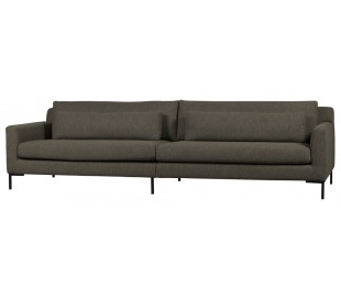 Chaiselong sofa i polyester 283 x 197 cm - Mørkegrå 2
