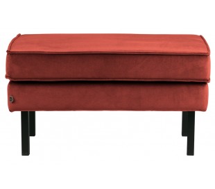 Skammel i velour 84 x 54 cm - Teal