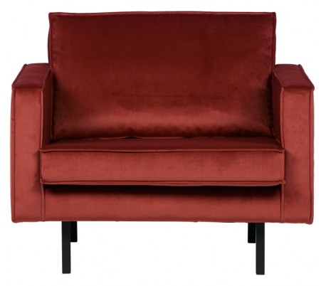 Lænestol i velour B105 cm - Teal