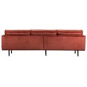 3-personers sofa i velour B277 cm - Teal