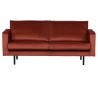 Rodeo 2,5-personers sofa i velour B190 cm - Kastanje