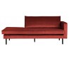Rodeo daybed sofa i velour B206 cm - Kastanje