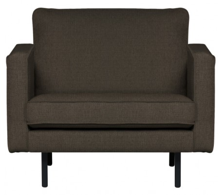 Lænestol i velour B105 cm - Kastanje