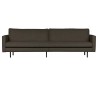 3-personers sofa i polyester B277 cm - Gråbrun