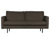 2,5-personers sofa i polyester B190 cm - Gråbrun