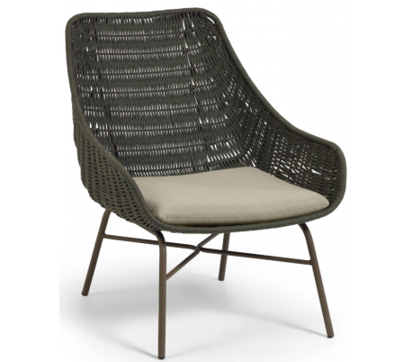 4 x Yanet havestole i reb H79 cm - Grøn