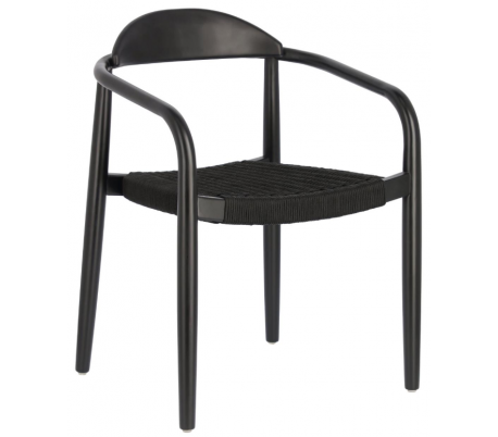 2 x Ezilda havestole i eucalyptustræ og reb H74 cm - Natur/Grøn