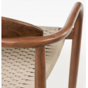 4 x Glynis havestole i eucalyptustræ og reb H78 cm - Natur/Beige
