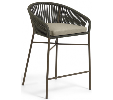 4 x Nadin havestole i reb H73 cm - Grøn