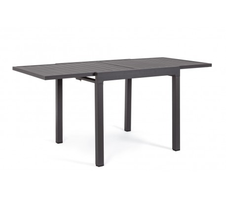 Havebord med udtræk i aluminium 83 - 166 x 80 cm - Hvid